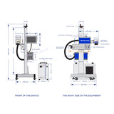 UV-D serial UV flying laser marking machine (DXT laser source)