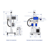 UV-R serial UV flying laser marking machine (RFH laser source)