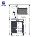 MQLF-JM pulse width adjustable laser marking machine (JPT laser source)