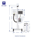 UV serial UV flying laser marking machine (JPT laser source)